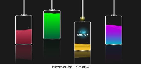Abstract color energy on black background