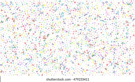 abstract color english letters background pattern