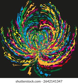 Abstract color explosion. Dynamic paint splash. Vibrant Vector energy. Artistic chaotic motion.