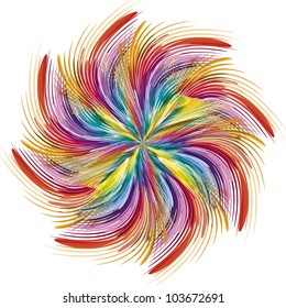 Abstract color explosion as symbol for creativity and spontaneity