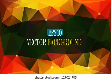 Abstract color faceted background, vector eps10