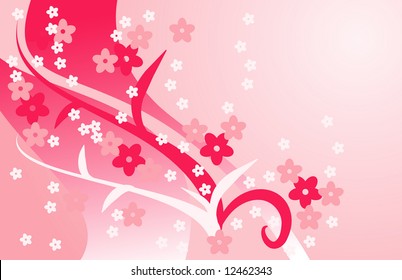 Abstract Color floral background