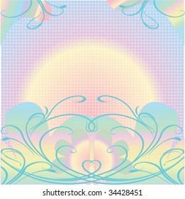 Abstract color floral background