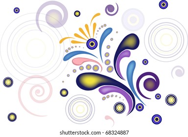 abstract color  floral background