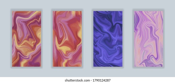 Abstract Color flow gradient background. Liquid marble art texture. Flow inks in water style