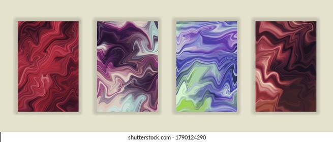 Abstract Color flow gradient background. Liquid marble art texture. Flow inks in water style