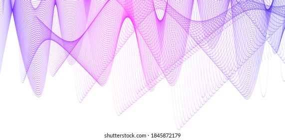 Abstract color flow purple vector design, 3D stylish colorful background design. Purple and blue colour gradient halftone curvy line template, cover, paper leaflet or brochure with blank white space