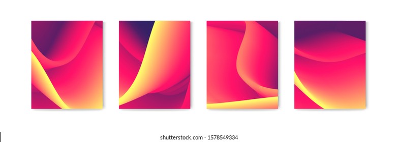 Abstract color flow waves. Modern liquid energy banner.