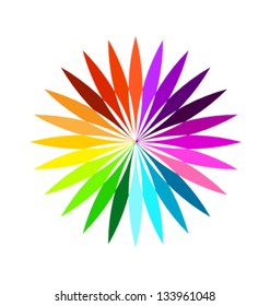 Abstract color flower