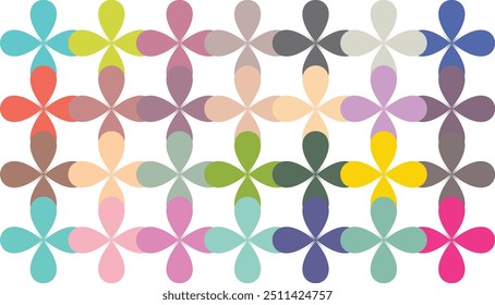 Cor abstrata e design de guia de flores