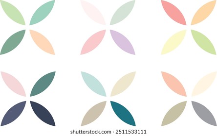 Abstract color Flower palette guide