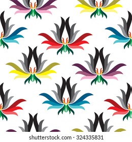 Abstract color flower pattern