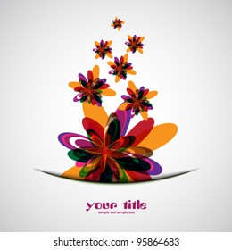 abstract color flowers art background