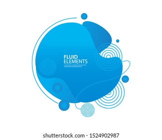 Abstract color fluid blob. vector illustration