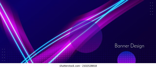 Abstract color fluid effect dotted lines geometric design banner background  