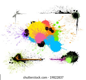 marco de color abstracto con manchas