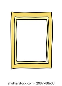 Abstract color frame for picture as line drawing on white as background. Vector