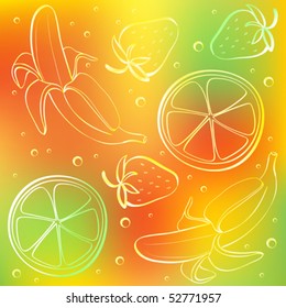 abstract color fruit background