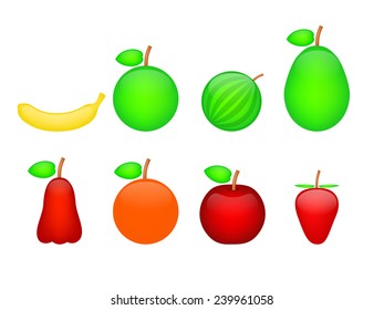 abstract color fruit . Vector illustration
