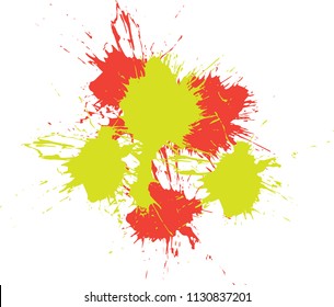 Abstract color ful Ink splash background, grunge vector design template - paint brush  