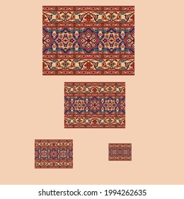 Abstract  color full fabric effect  ornament border 