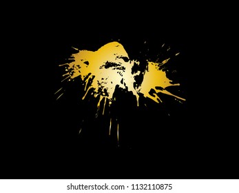 Abstract color full Ink splash background, grunge vector design template - paint brush