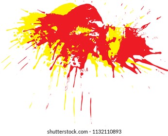 Abstract color full Ink splash background, grunge vector design template - paint brush