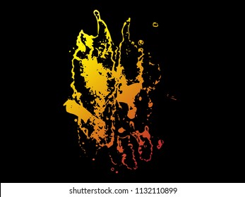 Abstract color full Ink splash background, grunge vector design template - paint brush