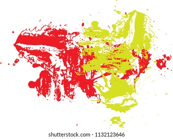 Abstract color full Ink splash background, grunge vector design template - paint brush 