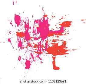 Abstract color full Ink splash background, grunge vector design template - paint brush 