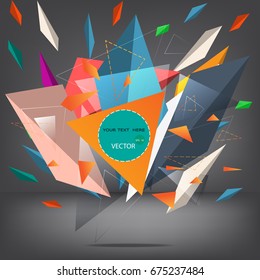 Abstract color full modern Business Concept background, vector illustration