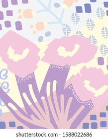 Abstract color fun cartoon texture template for Doodle modern background.Hand drawn texture. Perfect for website, card, poster, cover, invitation, brochure, label. Vector.