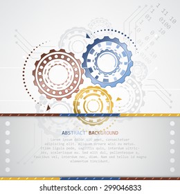 Abstract color gears vector graphic with place for your content or creative editing