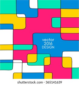 Abstract color geometric background with place for your text. Vector illustration.