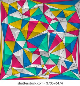 Abstract color geometric background with place for your text. Vector illustration.