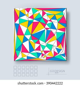Abstract color geometric background with place for your text. Vector illustration.