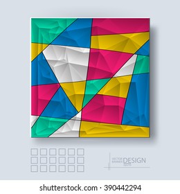 Abstract color geometric background with place for your text. Vector illustration.