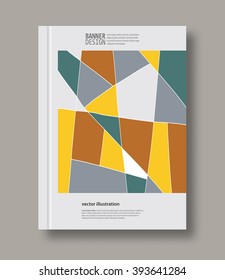Abstract color geometric background with place for your text. Vector illustration.
