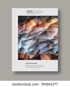 Abstract color geometric background with place for your text. Vector illustration.