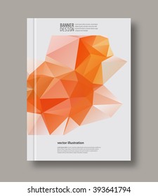 Abstract color geometric background with place for your text. Vector illustration.