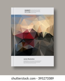 Abstract color geometric background with place for your text. Vector illustration.