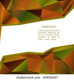 Abstract color geometric background with place for your text. Vector illustration