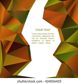 Abstract color geometric background with place for your text. Vector illustration