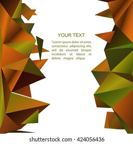 Abstract color geometric background with place for your text. Vector illustration