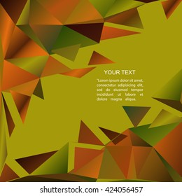 Abstract color geometric background with place for your text. Vector illustration