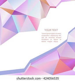 Abstract color geometric background with place for your text. Vector illustration