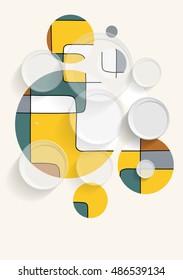 Abstract color geometric background with place for your text. Vector illustration.