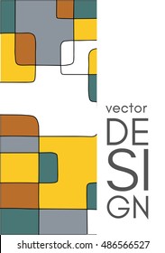 Abstract color geometric background with place for your text. Vector illustration.