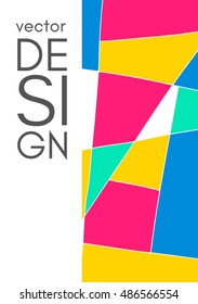 Abstract color geometric background with place for your text. Vector illustration.