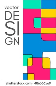 Abstract color geometric background with place for your text. Vector illustration.